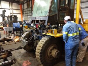 Jace Ewing Refurbishes Taylor Forklift 