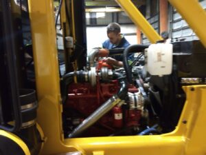 Jace Ewing Refurbishes Taylor Forklift 