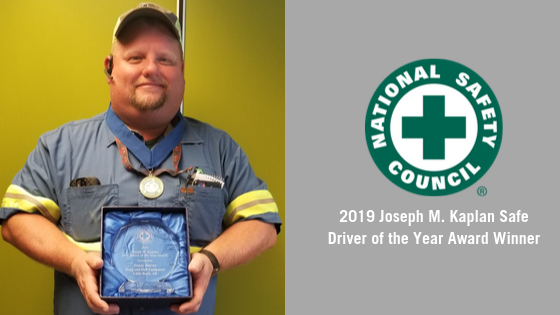 Danny Harvey Receives Joseph M. Kaplan Safe Driver of the Year Award