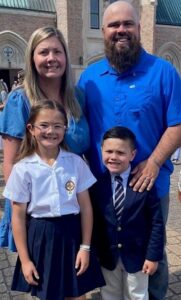 Kenny Pellegrin with his family. 